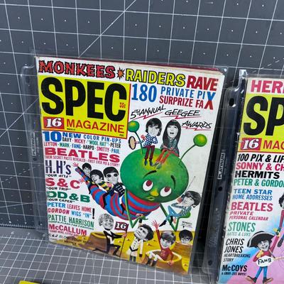 (4) TEEN Magazines; Beatles, Herman Hermits, Monkeys ETC.