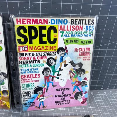 (4) TEEN Magazines; Beatles, Herman Hermits, Monkeys ETC.