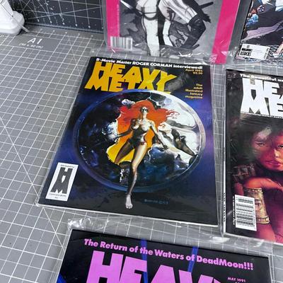 (8) Issues of HEAVY METAL Magazines 80's to early 90's WOW!
