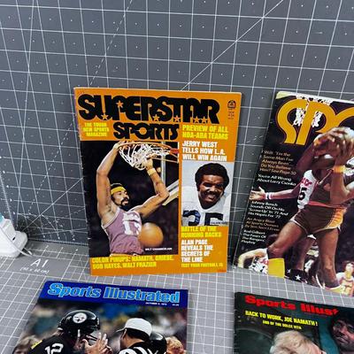 Sports & Sports Illustrated Type Magazines; Joe Namath and Wilt Chamberlin 