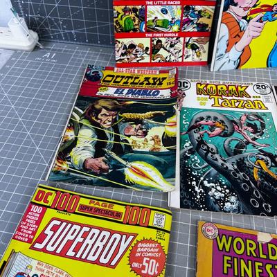 Pile of Vintage DC Comics (13) from the 60's & 70's Superman etc.