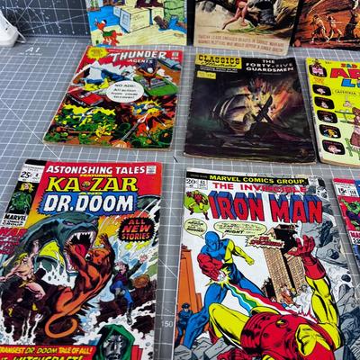 Pile of Vintage Comics, Flintstone & Thunder Agents, Hulk Etc. 