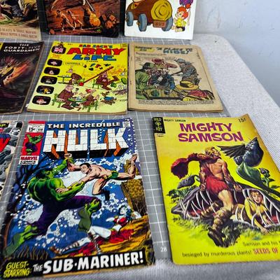 Pile of Vintage Comics, Flintstone & Thunder Agents, Hulk Etc. 