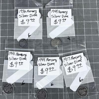 (5) MERCURY DIME