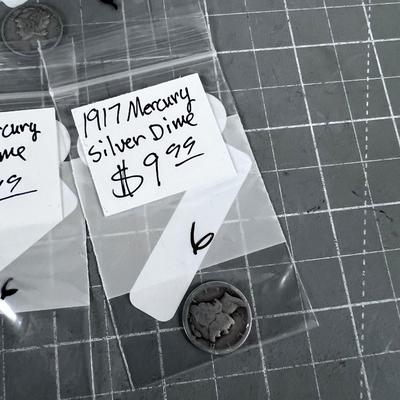 (5) MERCURY DIME