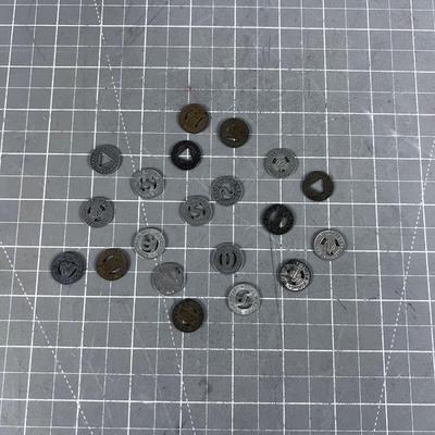 Collection of Trans. Fare Tokens 