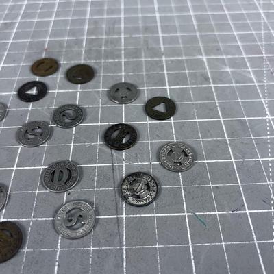 Collection of Trans. Fare Tokens 