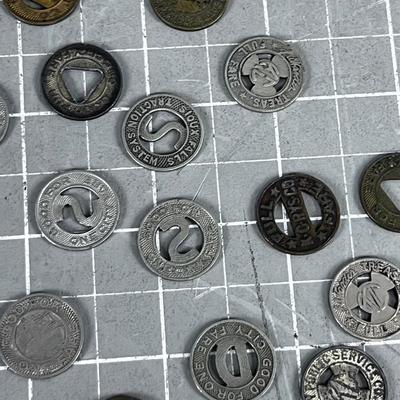 Collection of Trans. Fare Tokens 