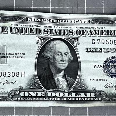 1935 E One Dollar Silver Certificate