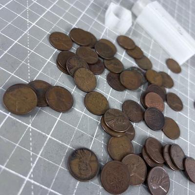 Tube of 50 Wheat Pennies 