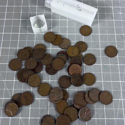 Tube of 50 Wheat Pennies 