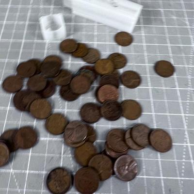 Tube of 50 Wheat Pennies 