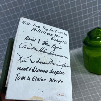 Bird House and Green Jar