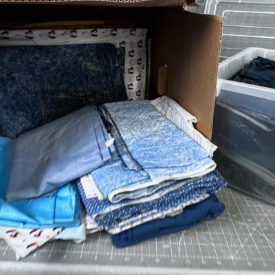 Tub and Box of FABRIC NEW 