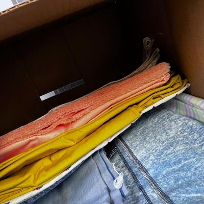Tub and Box of FABRIC NEW 