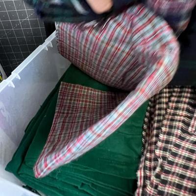 Tub and Box of FABRIC NEW 