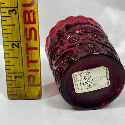 Vintage Glass Ruby Red Eye Winker Toothpick Holder
