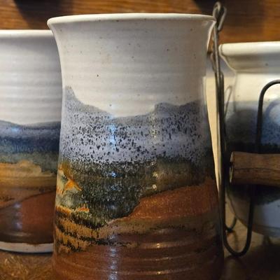 Signed Pottery Set
