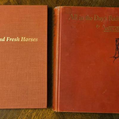 Signed By Author 'Send Fresh Horses' and 'All in the Day's Riding' Books