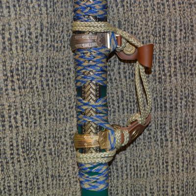 Decorative Japanese Green Katana Sword and Scabbard