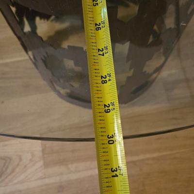 Vintage Metal and Glass Side or Coffee Table
