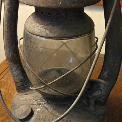 Antique Gamble's Metal & Glass Lantern