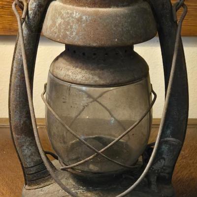 Antique Gamble's Metal & Glass Lantern