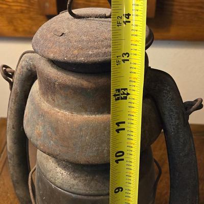 Antique Gamble's Metal & Glass Lantern