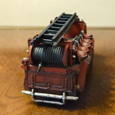 Resin Firetruck Deco