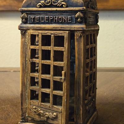 Resin Old Phone Booth Deco
