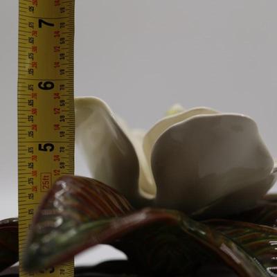 Ceramic Magnolia Flower on Branch