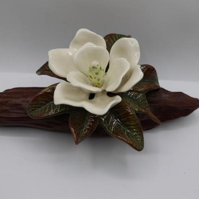 Ceramic Magnolia Flower on Branch