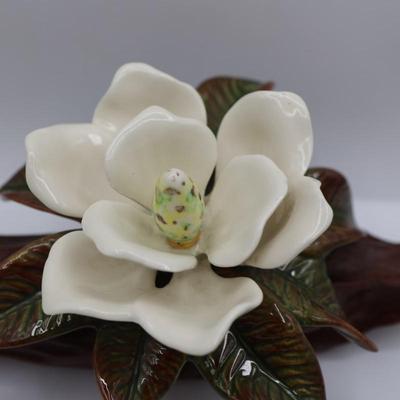 Ceramic Magnolia Flower on Branch