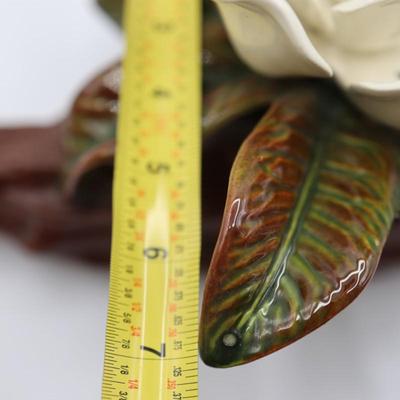 Ceramic Magnolia Flower on Branch