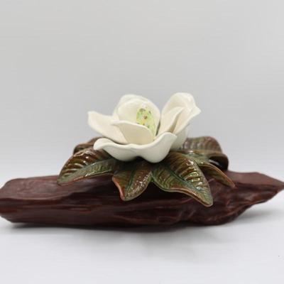 Ceramic Magnolia Flower on Branch