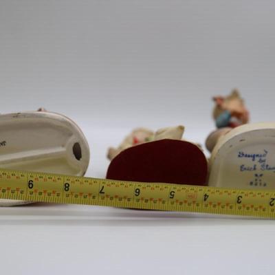 Vintage Figurines of Children on Fences