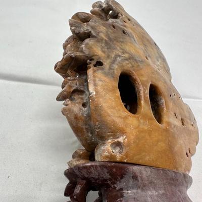 Chinese Soapstone Carved Sculpture of Foo Dogs