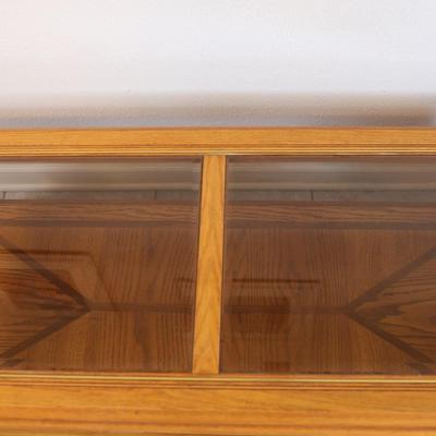 Wood and Glass Coffee Table