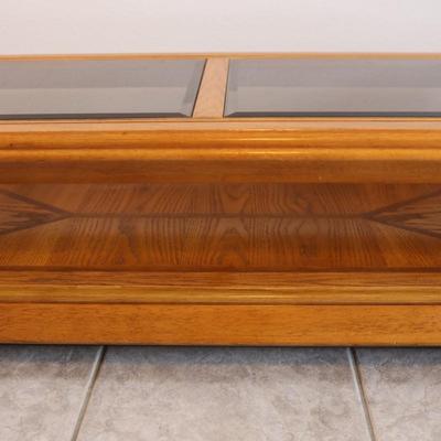 Wood and Glass Coffee Table