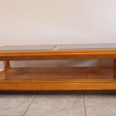 Wood and Glass Coffee Table
