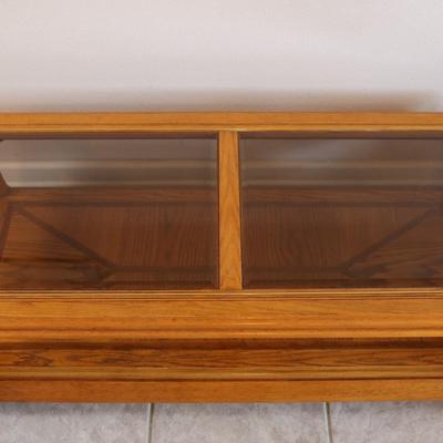 Wood and Glass Coffee Table