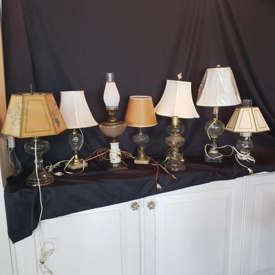 Seven Glass Table Lamps (LR-KD)