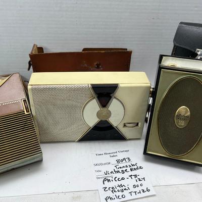 3 Vintage transitor radios