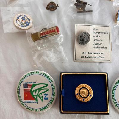 Ducks Unlimited, Montana Wildlife Federation, Trout Fishing, and Other Pins and Patches (MB-DZ)