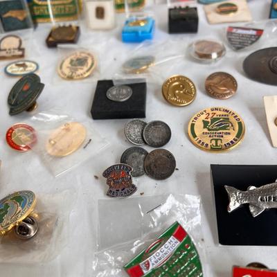 Ducks Unlimited, Montana Wildlife Federation, Trout Fishing, and Other Pins and Patches (MB-DZ)