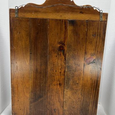 1940s hanging wooden spice rack
