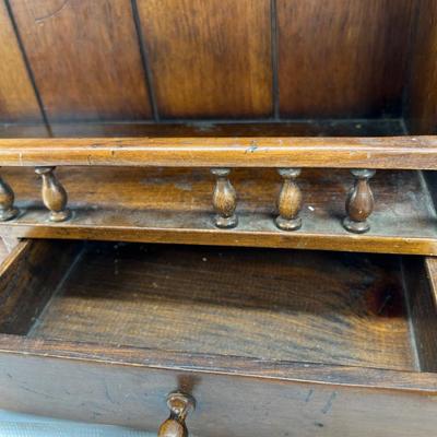1940s hanging wooden spice rack