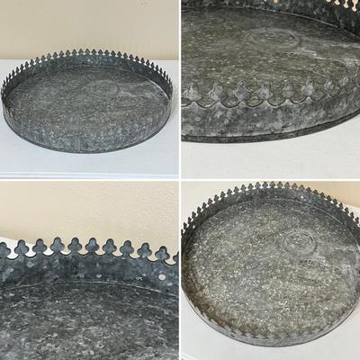 Pair (2) Galvanized Steel Home decor