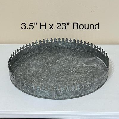 Pair (2) Galvanized Steel Home decor