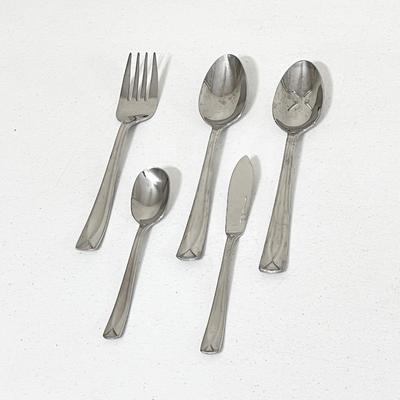 ONEIDA ~ Satin Lincoln ~ 5 Pc Place Setting For 6 & 5 Serving Pieces